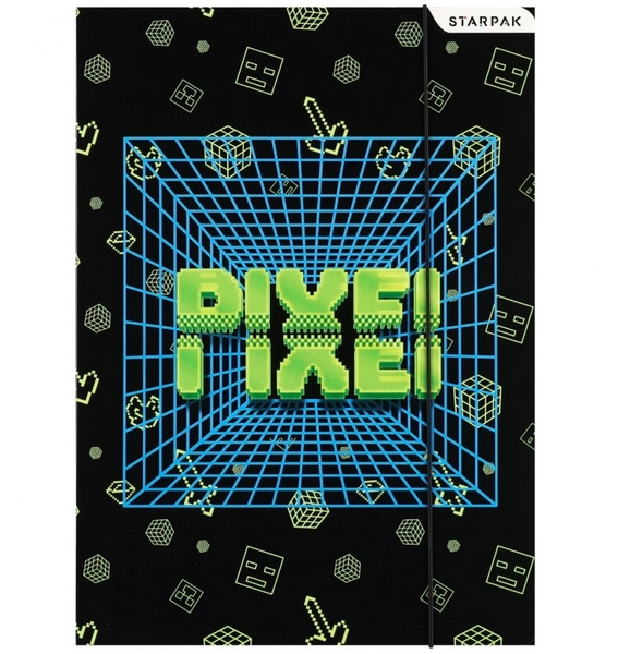 Teczka z gumką A4 Pixel mix 583295 STARPAK